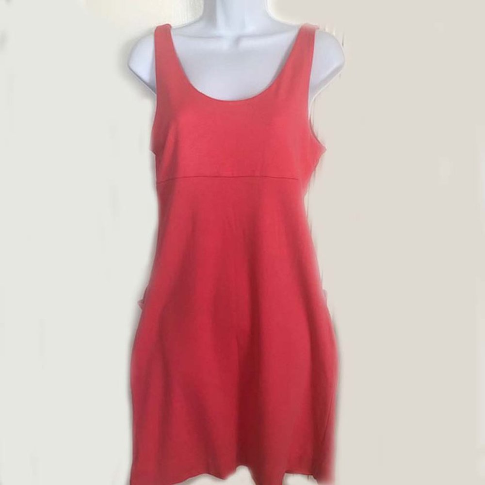 New York & Co Coral V-Neck Sleeveless Dress Sz M